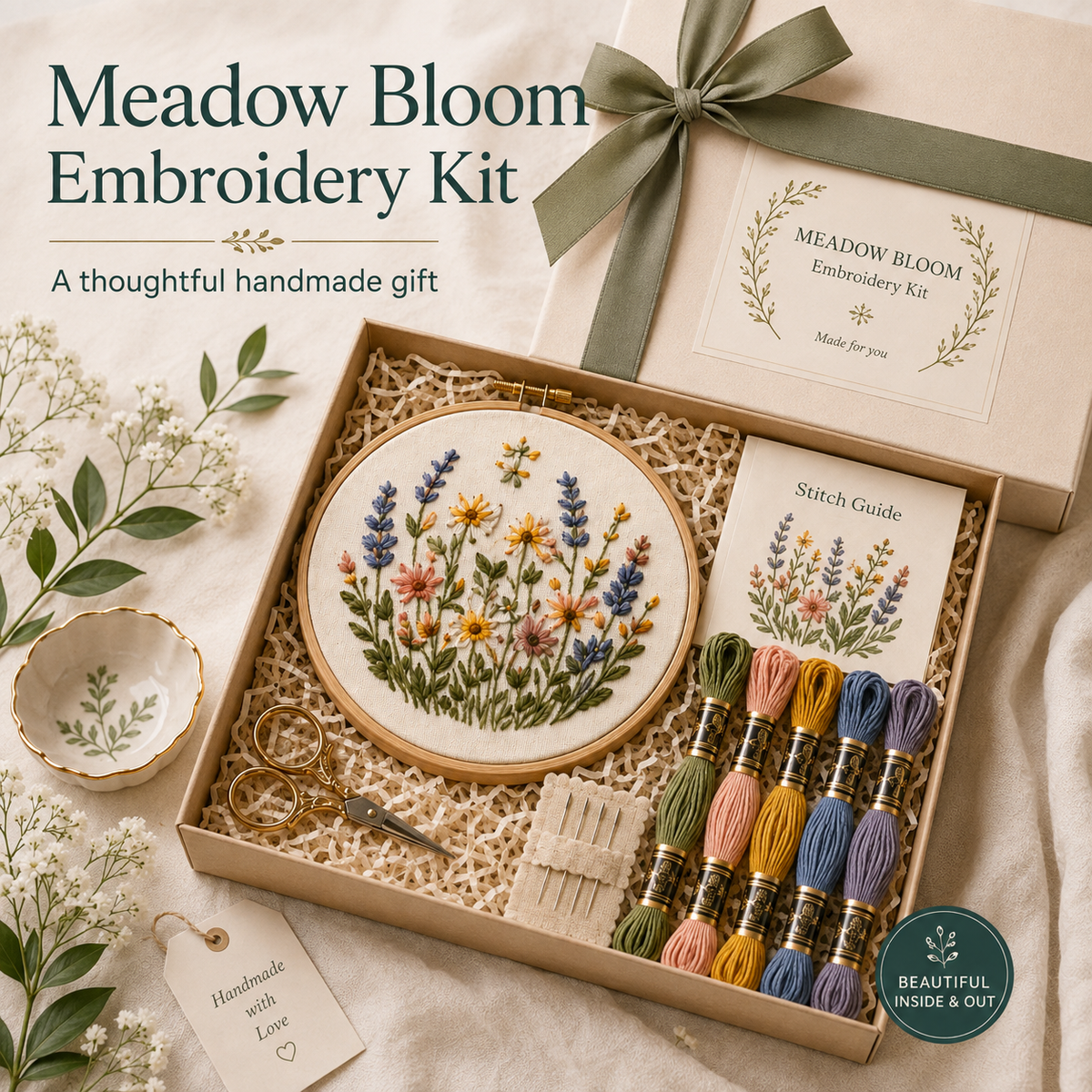 Meadow Bloom Embroidery Kit