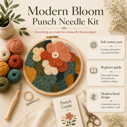 Modern Bloom Punch Needle Kit