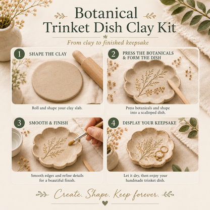 Botanical Trinket Dish Clay Kit