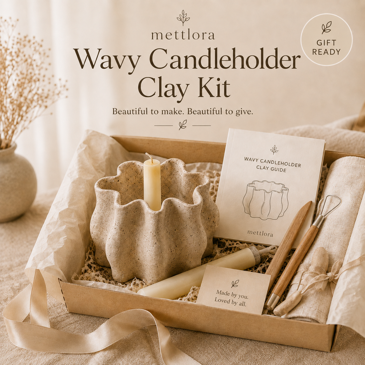 Wavy Candleholder Clay Kit