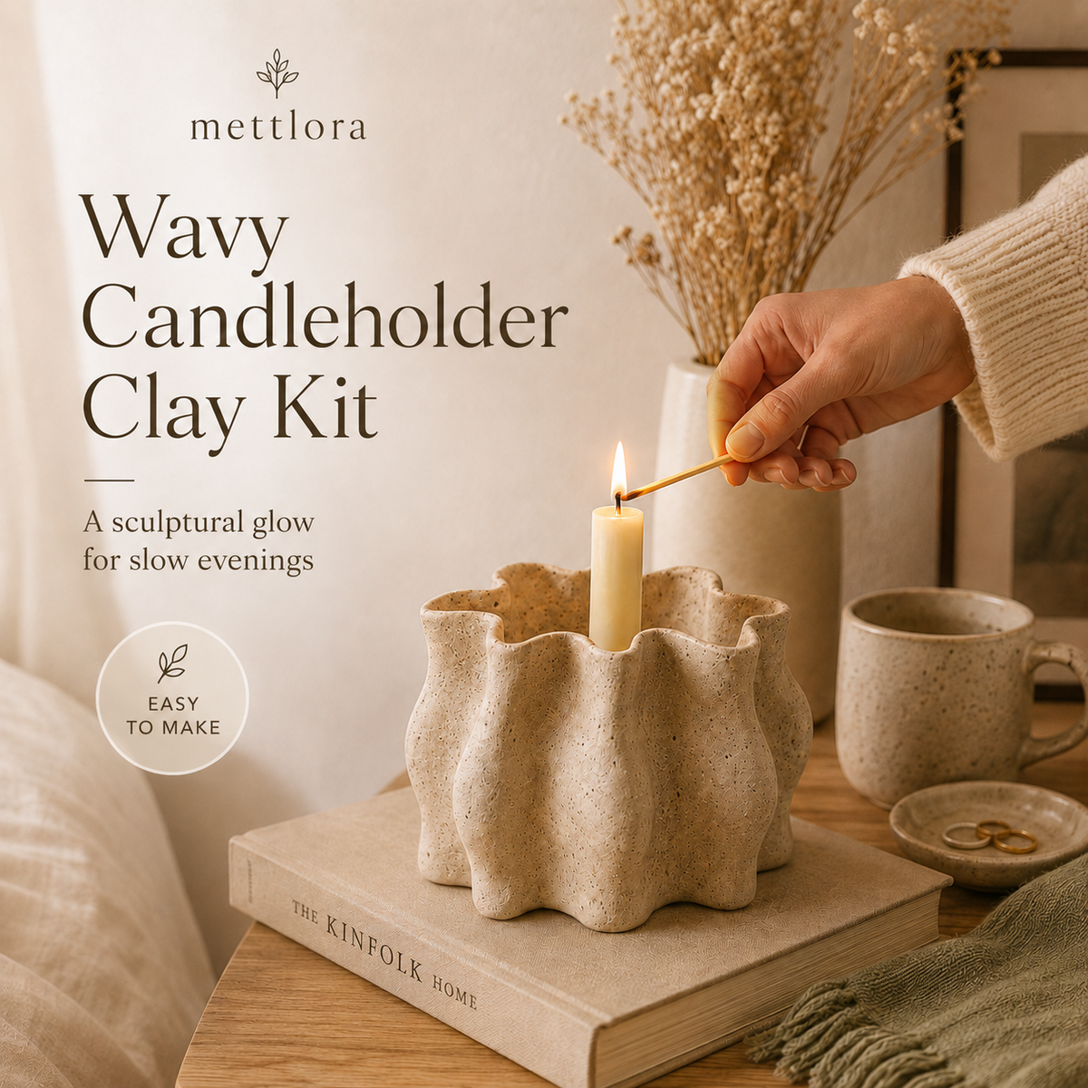 Wavy Candleholder Clay Kit