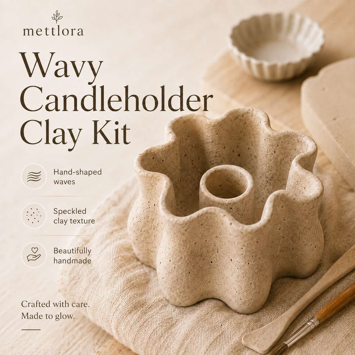 Wavy Candleholder Clay Kit