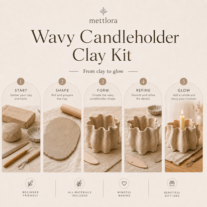 Wavy Candleholder Clay Kit