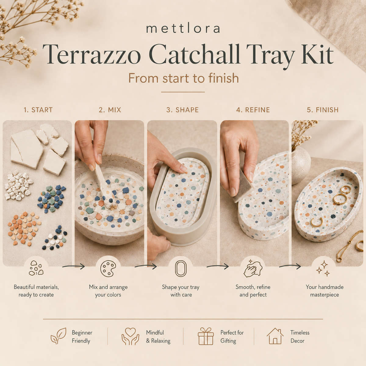 Terrazzo Catchall Tray Kit