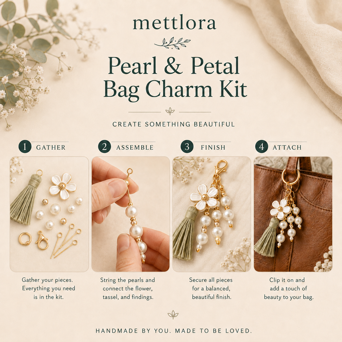Pearl & Petal Bag Charm Kit
